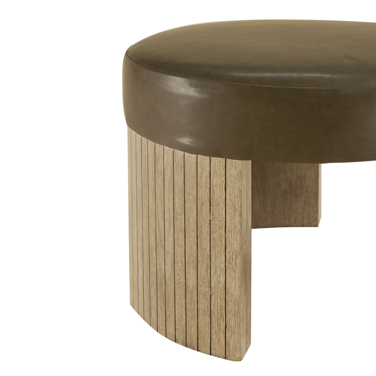 Tres Ottoman Walnut Tres Ottoman Walnut Close Up