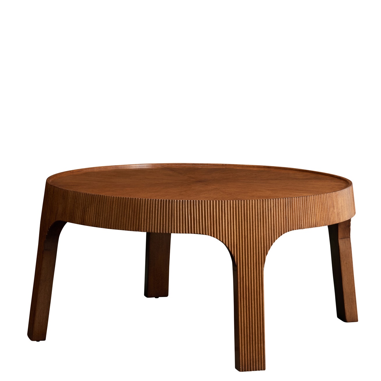 Reeded Bois Coffee Table Walnut CT-2058 Reeded Bois Coffee Table