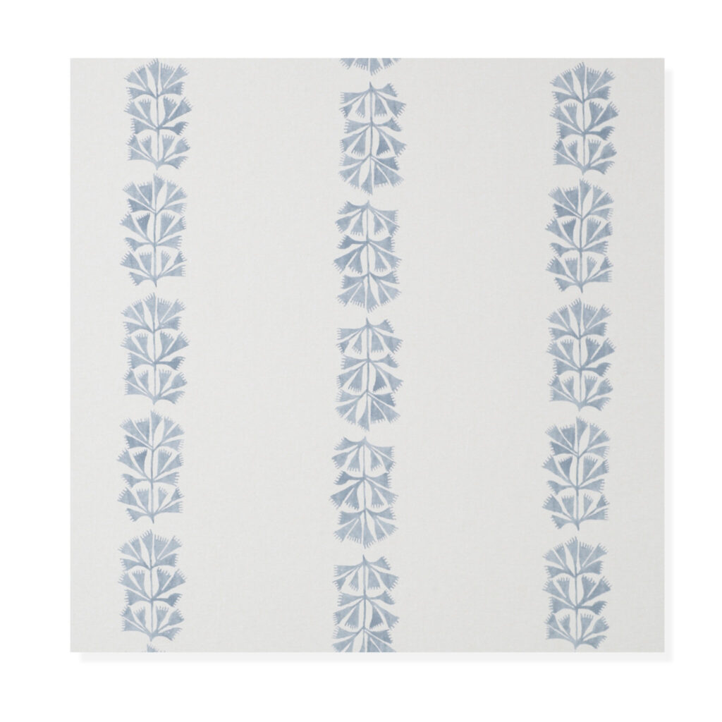 Sea Leaves Slate Blue/Meringue (wp) - 4210W_08