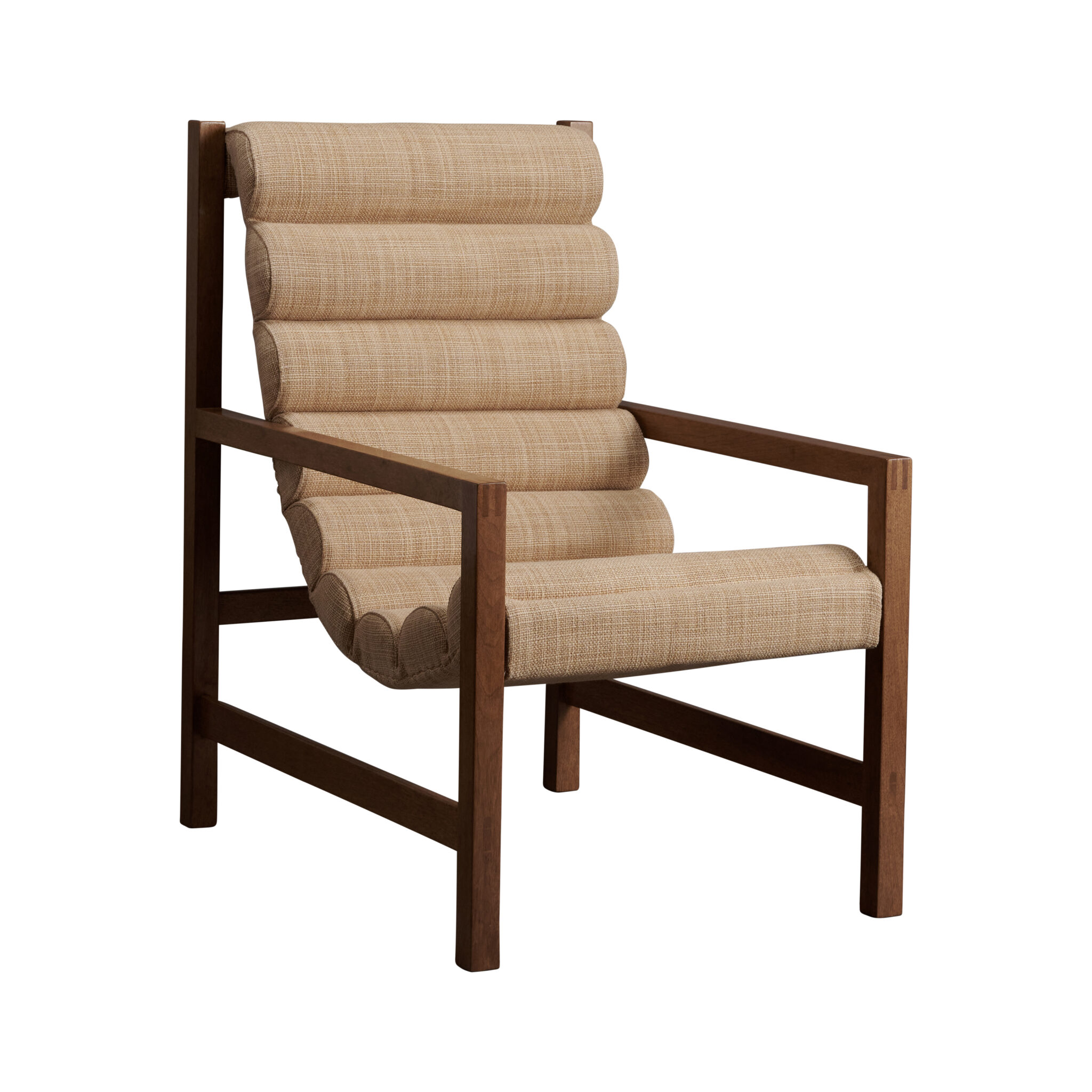 Paco Lounge Chair Wheat, Walnut Paco Lounge Chair Wheat Angle