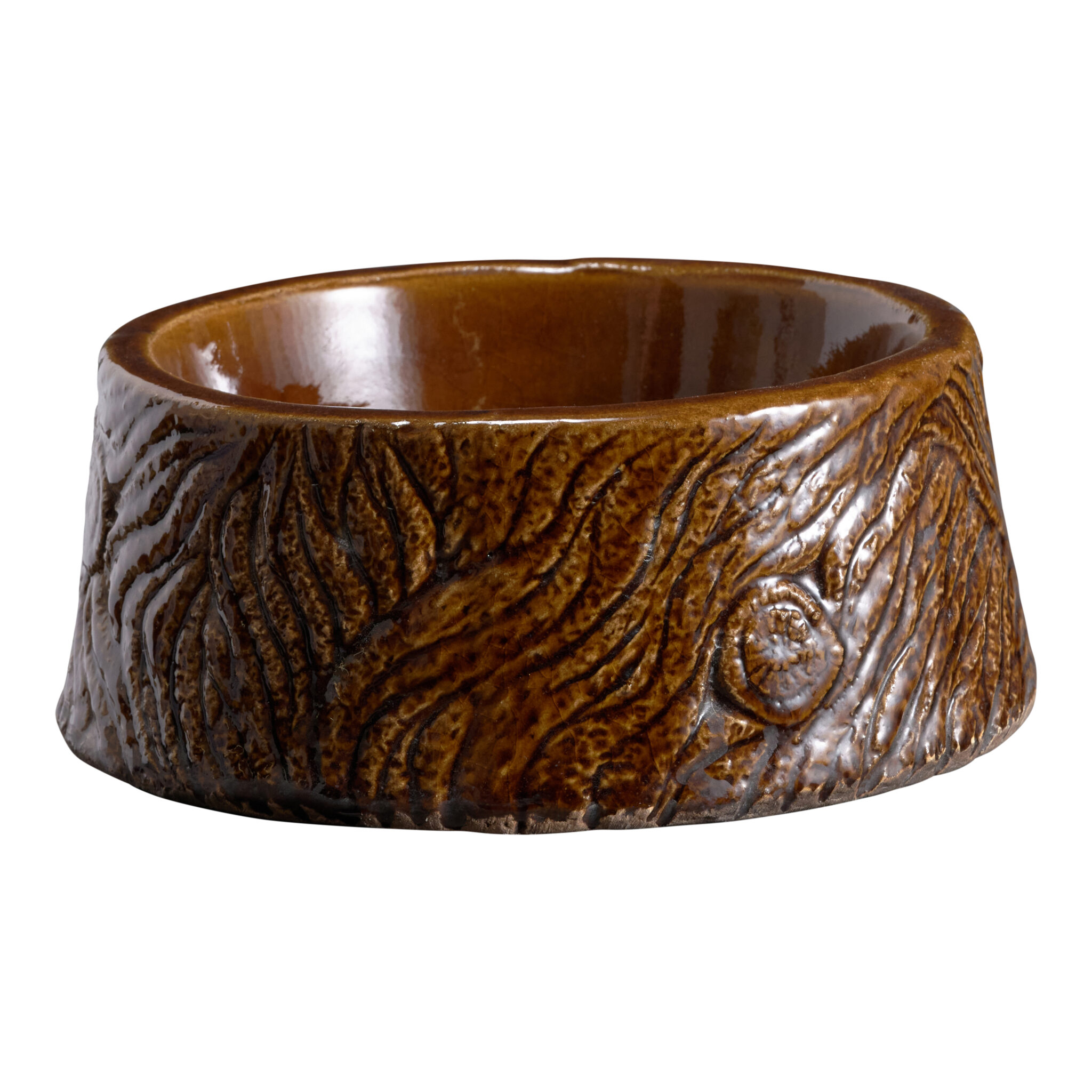 Brandy Faux Bois Ceramic Bowl Brandy Faux Bois Ceramic Bowl